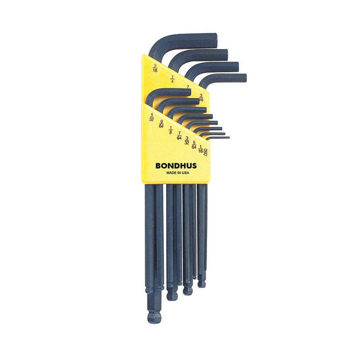 BONDHUS 10936 Ball End L-Wrenches (0.05"-5/16") (12 Pieces)
