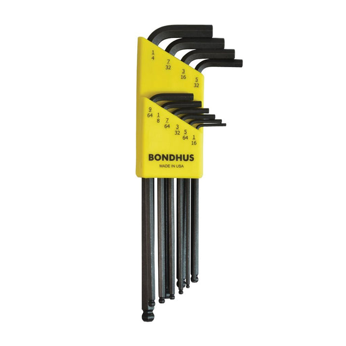 BONDHUS 10945 Ball End L-Wrenches (5/64"-3/16") (7 Pieces)