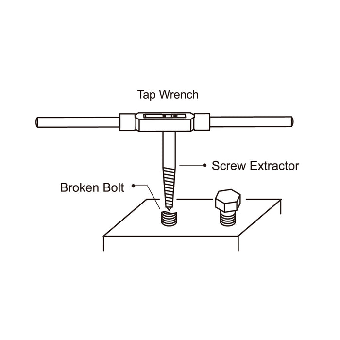 KING TONY 11205SQ Screw Extractor Kit (5 Pieces)
