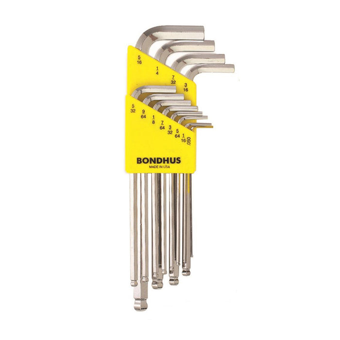 BONDHUS 16937 Ball End L-Wrenches (0.52-5/16") (12 Pieces)