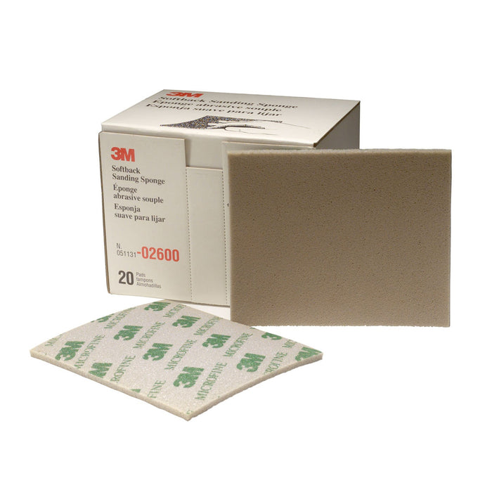 3M 02600 Microfine Softback Sanding Sponge (4-1/2" x 5-1/2")