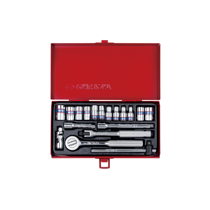 KING TONY 2518MR 1/4" Dr. Socket Wrench Set (18 Pieces)