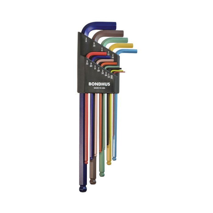 BONDHUS 69637 Color Allen Key Set (1/16"-3/8") (13 Pieces)
