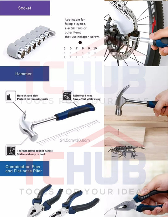 BOSCH Multifunction Household Tool Kit Set (108 Pieces)