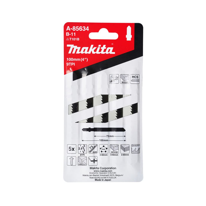 MAKITA A-85634 WOOD Jig Saw Blade B-11 (5 Pieces)