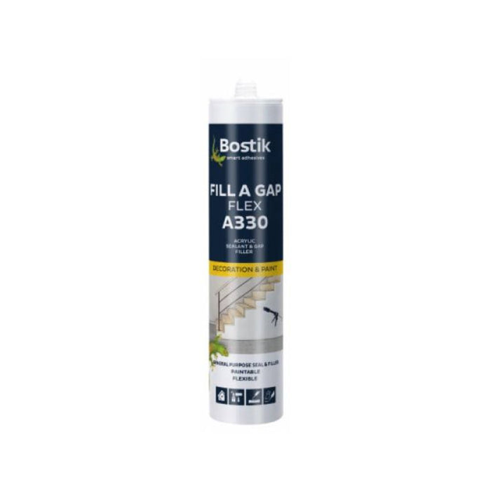 BOSTIK A330 Acrylic Sealant 450ML (WHITE)