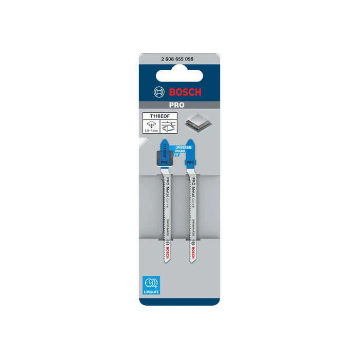 BOSCH T118EOF Jig Saw Blades (5 Pieces)