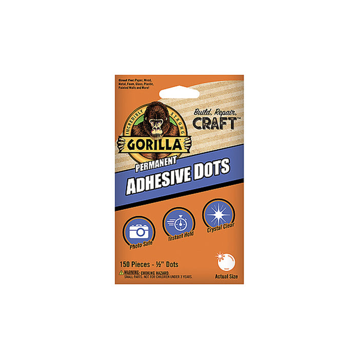 GORILLA Permanent Adhesive Dots (150Pcs)