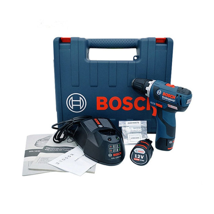 BOSCH GSR 12V-EC Driver Drill Kit (2.0AH)
