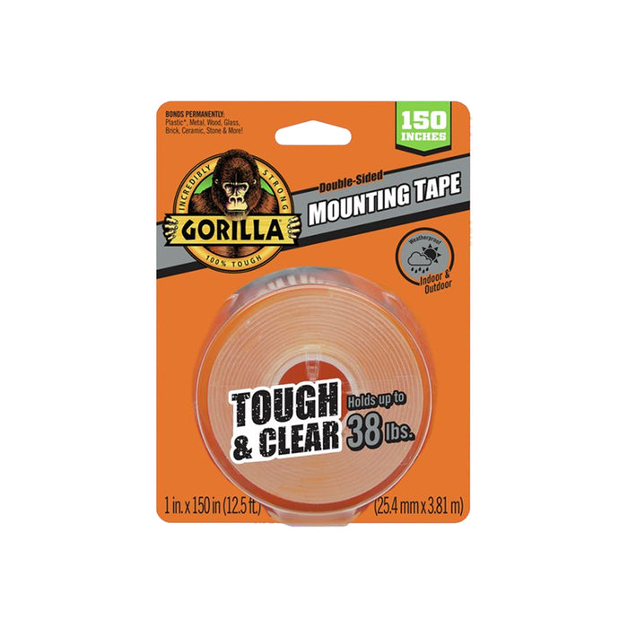 GORILLA 6036002 Tough & Clear Mounting Tape XL (38lbs)