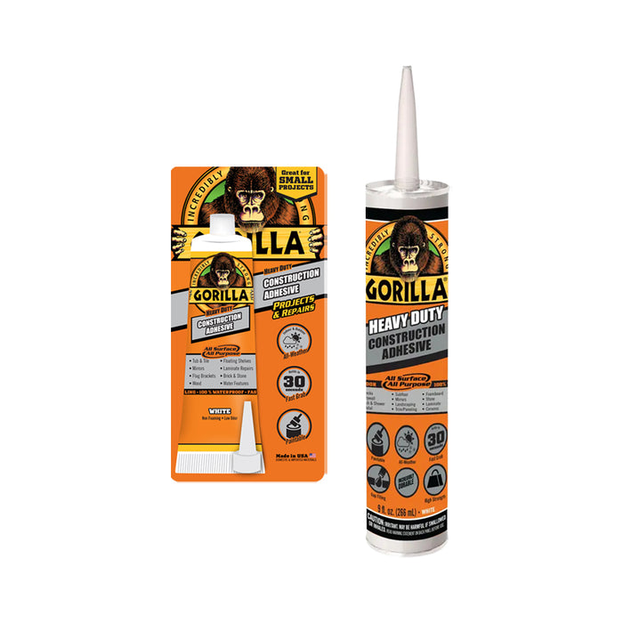 GORILLA Heavy Duty Construction Adhesive (WHITE)