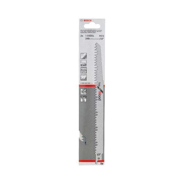 BOSCH S1531L WOOD Sabre Saw Blades (2 Pieces)