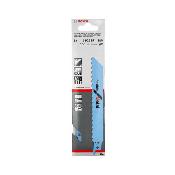BOSCH S922BF METAL Sabre Saw Blade (5 Pieces)
