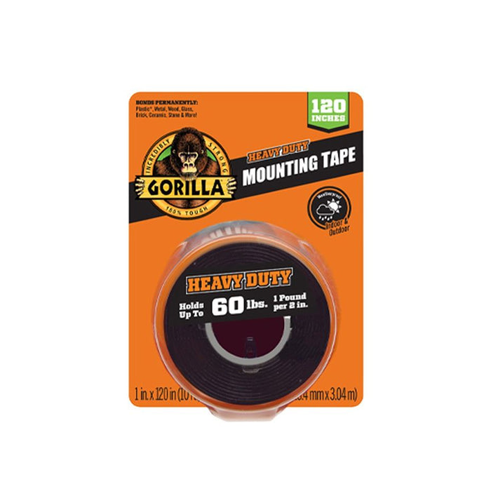 GORILLA 102441 Black Heavy Duty Mounting Tape XL (60lbs)