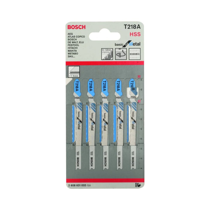 BOSCH T218A METAL Jigsaw Blade (5 Pieces)