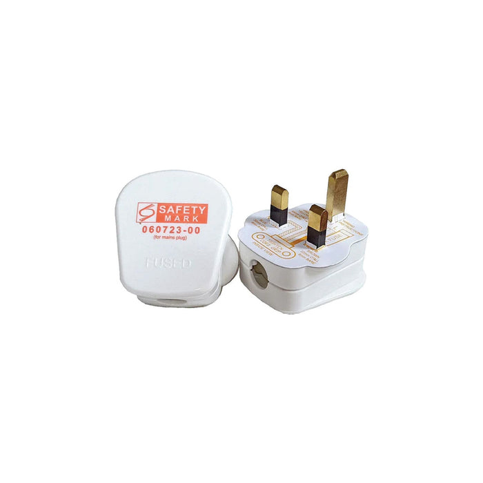 BRITZ 13A 3Pin Plug Top (White)