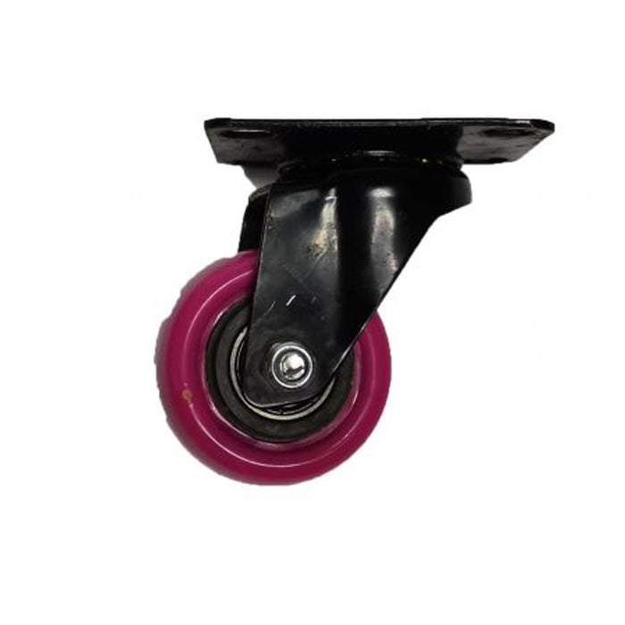 PU Caster Wheel With Brake (Pink/Orange)