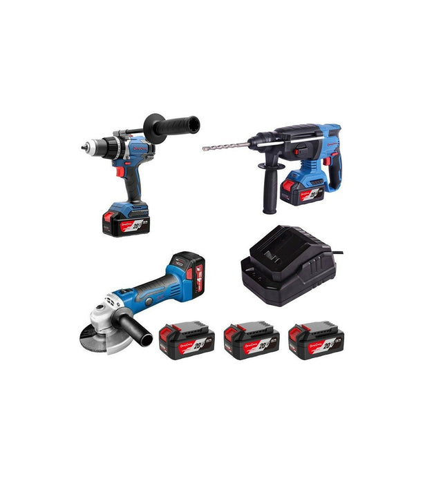 DONG CHENG DCKIT11 20V Cordless Combo Kit 4.0AH (DCJZ03-12+DCSM03-100+DCZC04-24)
