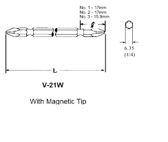 OHMI V21W Magnetic Screwdriver Bit