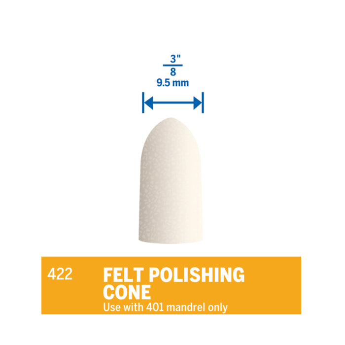 DREMEL 422 Felt Polishing Cone