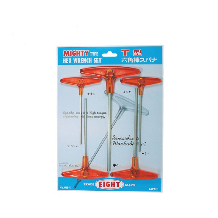 EIGHT 018-1 T-Handle Allen Key Set (2.5-6MM)
