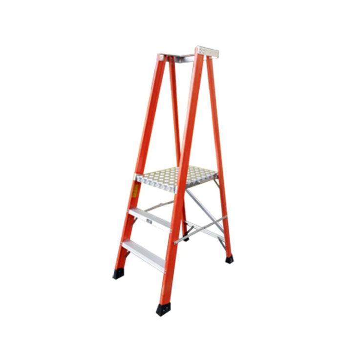 GOODMAN Fiberglass Safety Platform Ladder (4-12 Step)