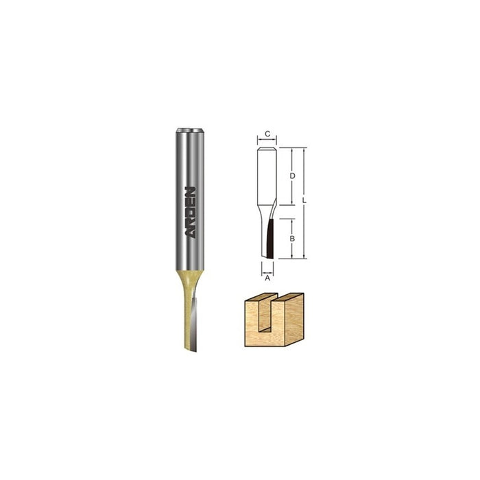 ARDEN A0102298 #27 Straight Bit With Double Flute (1/2"X5/8"X30MM)