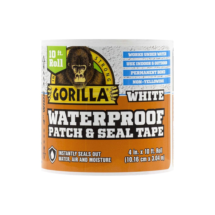 GORILLA Waterproof Patch & Seal Tape White (4"X10FT)