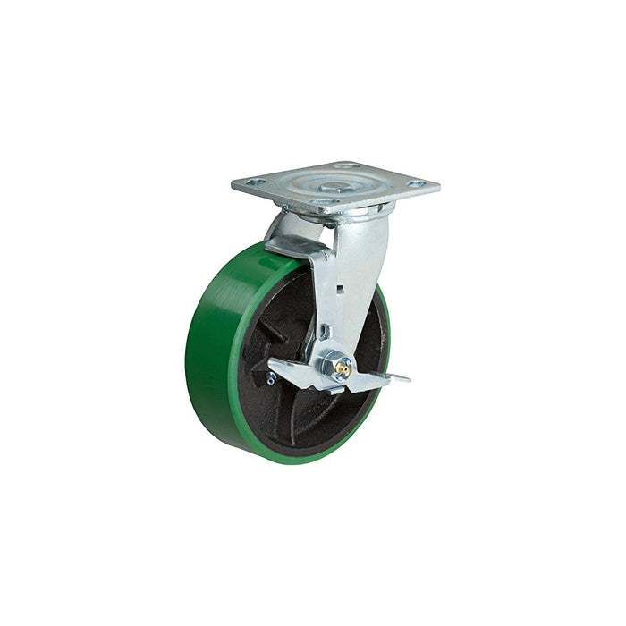 PU Caster Wheel With Brake (Green)