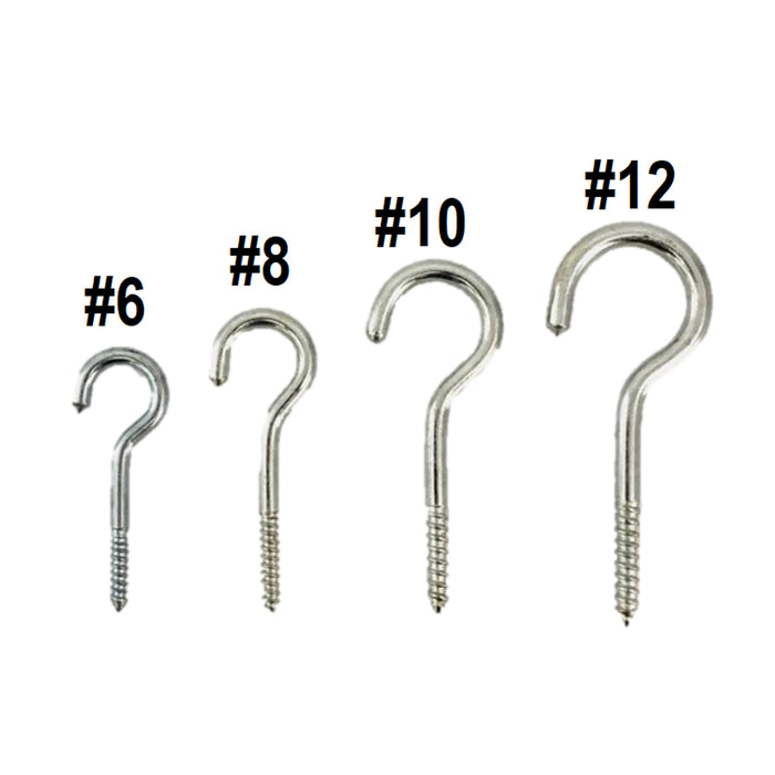 Screw Hook #6 - #12 (Pack Of 144 Pieces)