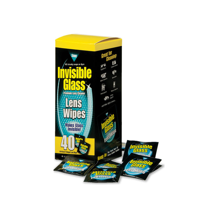 INVISIBLE GLASS 90101 Lens Wipes (40PC)