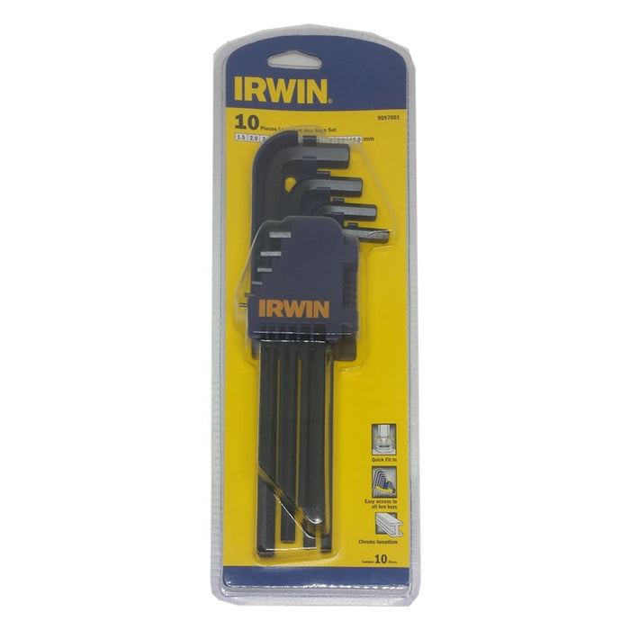 IRWIN T9097001 Allen Key Set 10 Pieces(1.0-10MM)