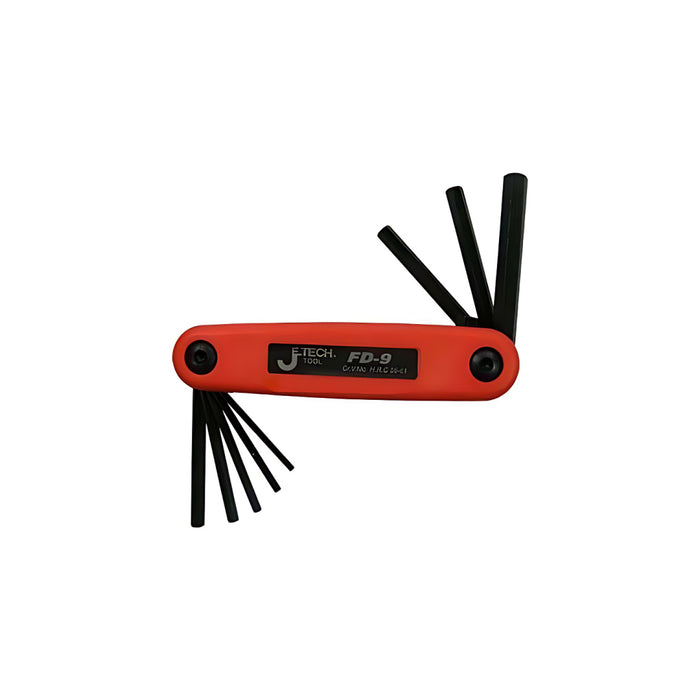 JETECH FD-9 Folding Hex Key 1.5-8MM (9 Pieces)
