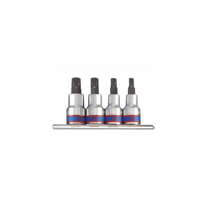 KINGTONY 4126PR 1/2" Spline Bit Socket Set (4 Pieces)