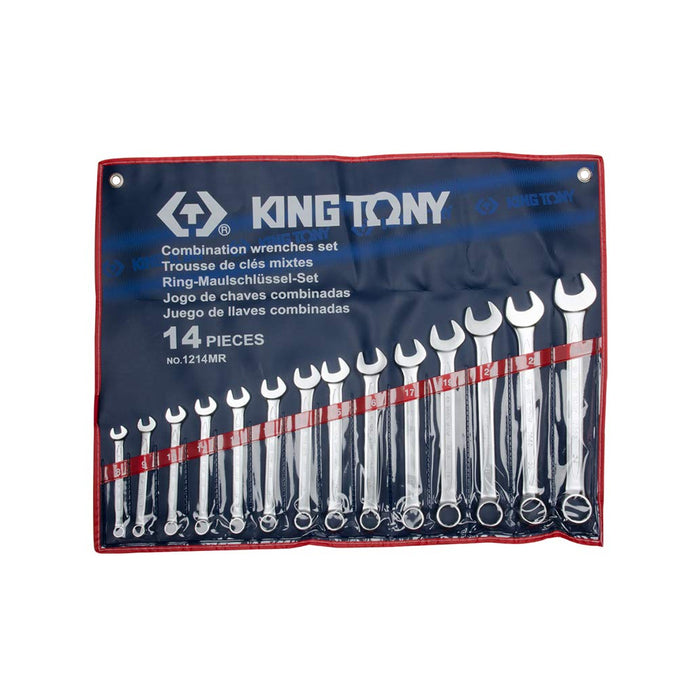 KING TONY 1214MR Combination Spanner Set (10-32MM) 14 Pieces