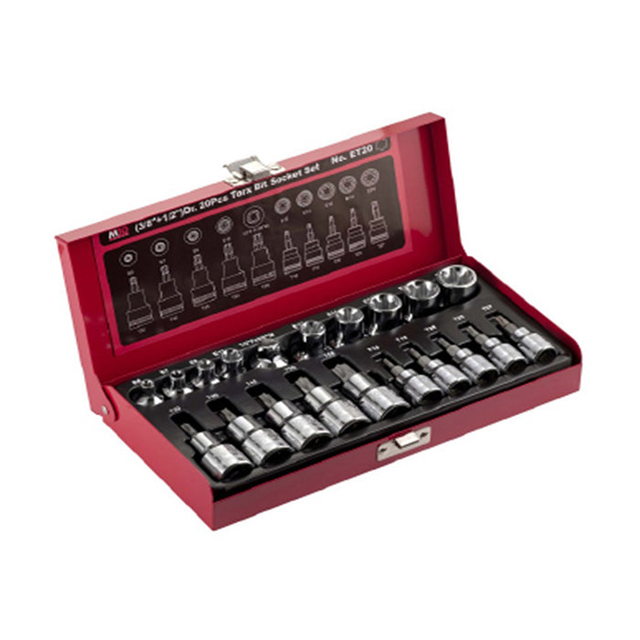 M10 ET20 Star Socket Set (20 Pieces)