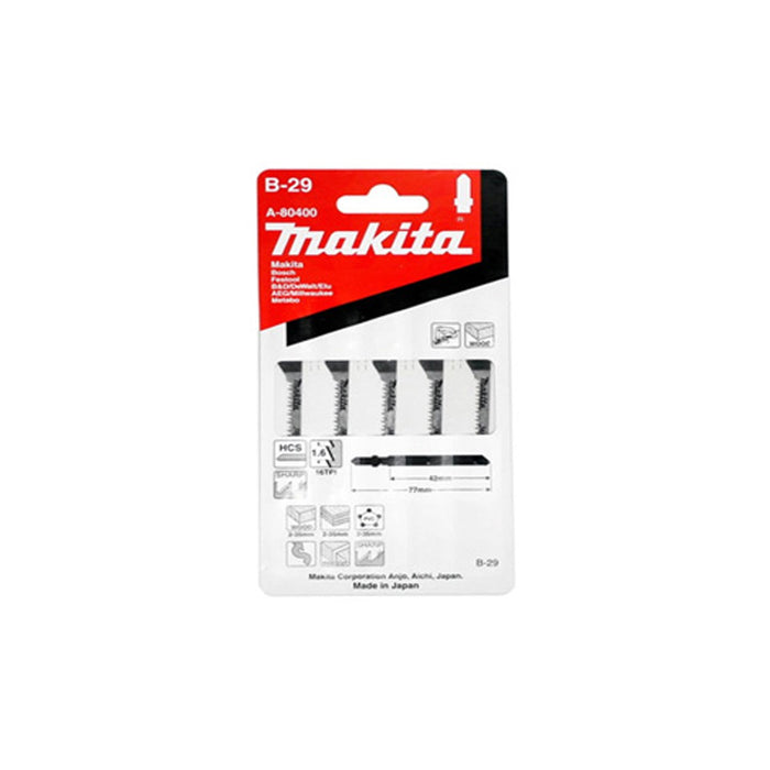 MAKITA A-80400 B-29 Jig Saw Blade (5 Pieces)