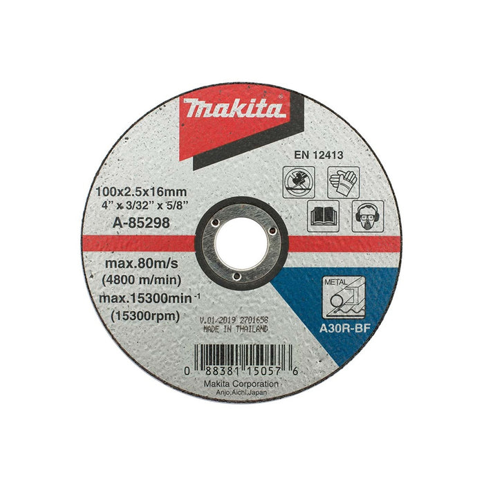 MAKITA A-85298 Metal Cutting Disc (100 x 2.5 x 16MM)