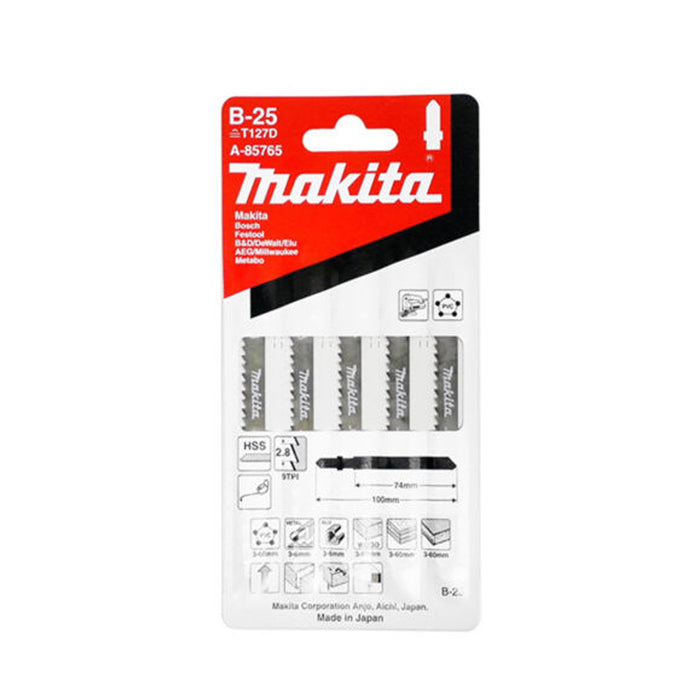 MAKITA A-85765 Jig Saw Blade B-25 (5 Pieces)