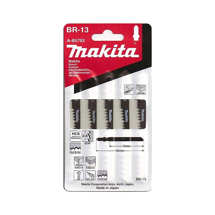 MAKITA A-85793 Jig Saw Blade BR-13 (5 Pieces)