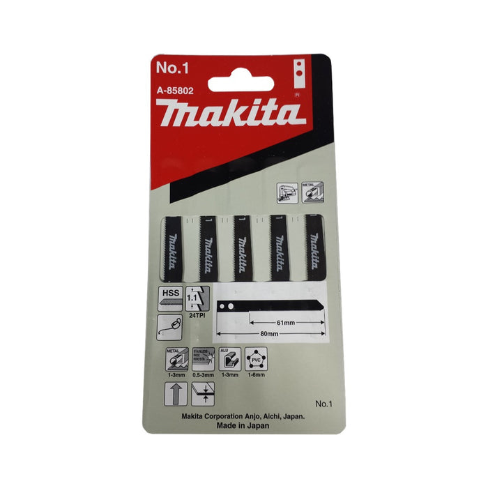 MAKITA A-85802 Jig Saw Blades No. 1 (5 Pieces)