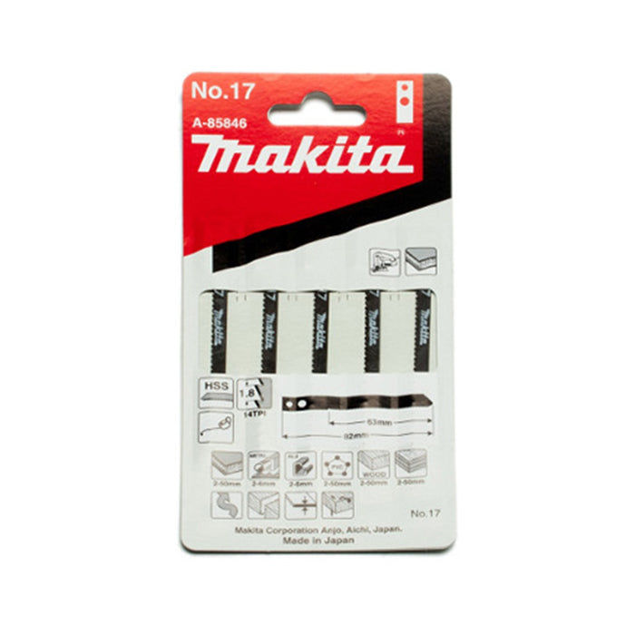 MAKITA A-85846 Jig Saw Blade No.17 (5 Pieces)