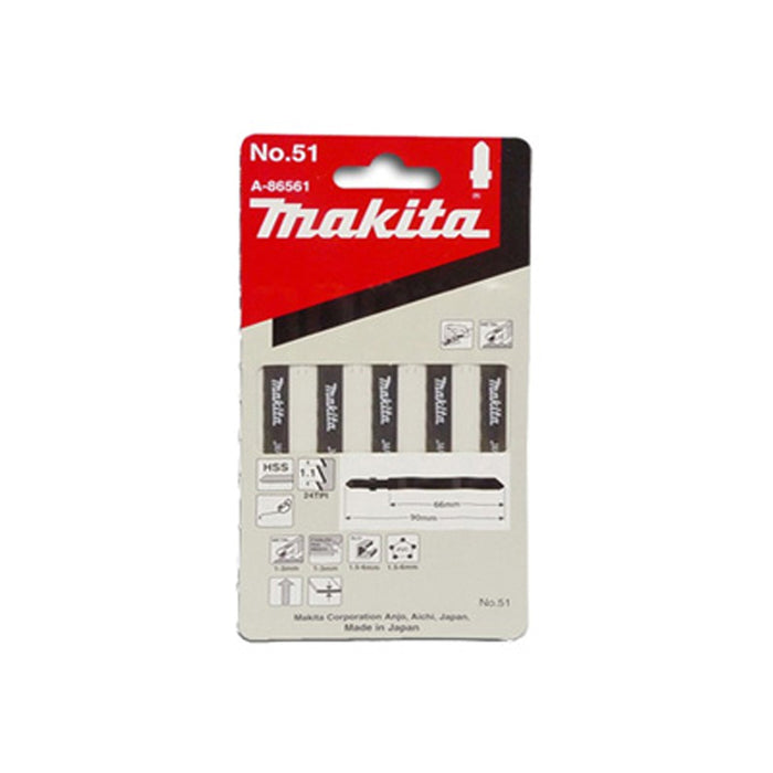 MAKITA A-86561 Jig Saw Blade No.51 (5 Pieces)