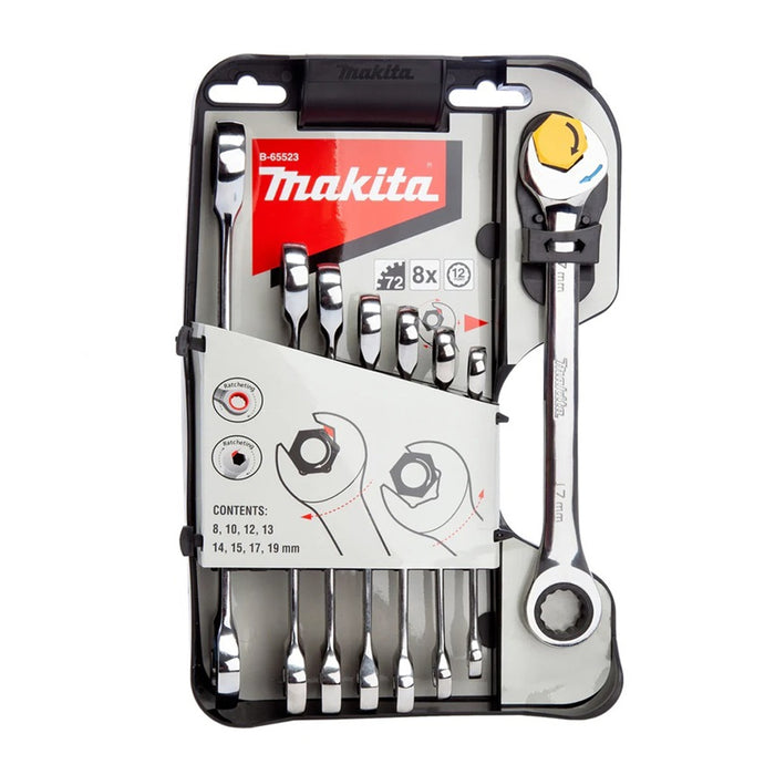 MAKITA B-65523 Double Ratchet Wrench Kit (8 Pieces)