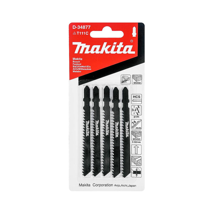 MAKITA D-34877 Jig Saw Blade T111C (5 Pieces)