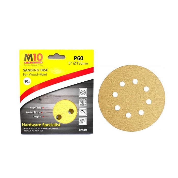 M10 Velcro Sanding Disc 10 Pieces (Grit 60-320)