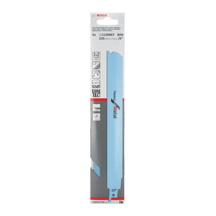 BOSCH S1226BEF Metal Sabre Saw Blade (5 Pieces)