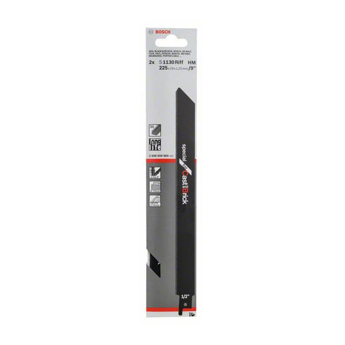 BOSCH S1130RIFF Cast/Brick Sabre Saw Blade (5 Pieces)
