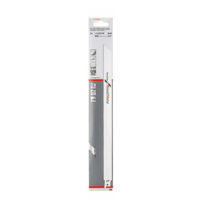 BOSCH S1222VF Wood/Metal Sabre Saw Blade (5 Pieces)