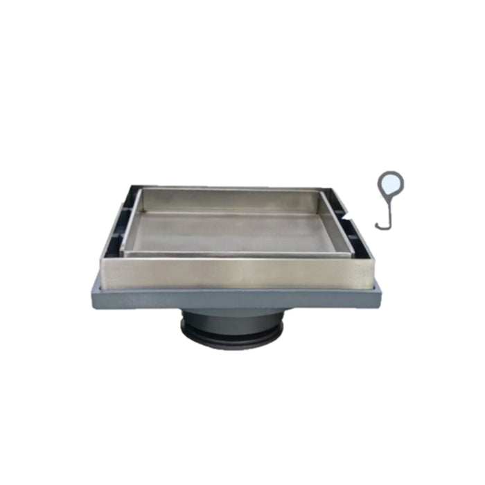 SHOWY S/S Tile-Insert Square Floor Drain C/W Mosquito (100X100X2MM)